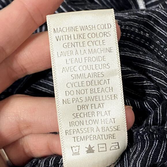 Max Studio Stripe Ruffle Tier Wrap Coquette Cute Mini Dress - Picture 13 of 13